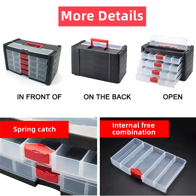 3/4 Layer Plastic Tool Box Organizer Toolbox Screws Hardware Drawer Type  Tools Storage Box Building Blocks Drawer Parts Box - AliExpress