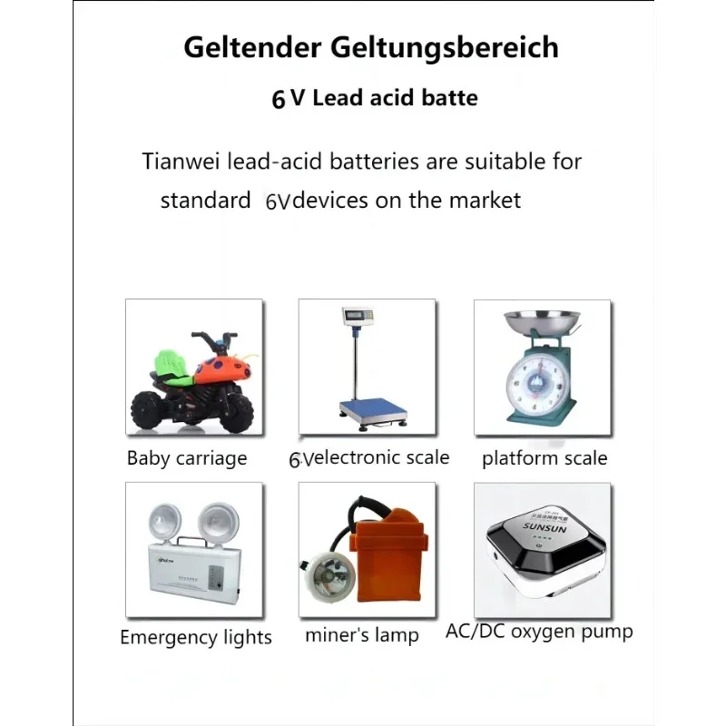 DJW6-5.0 6V 5.0Ah Lead-Acid Battery for Leoch for Electronic Scale for Waterproo