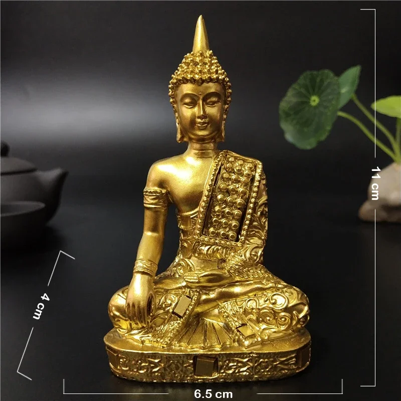 New Thailand Buddha Statue Hindu Fengshui Meditation Buddha Sculpture Figurines Ornaments Home Garden Decoration Statues