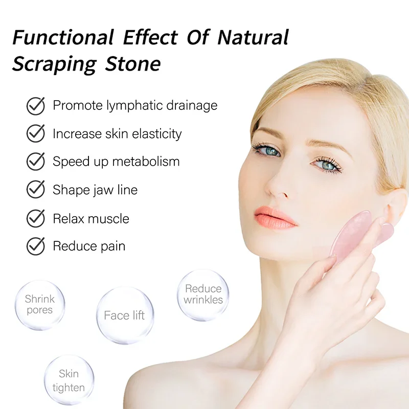 Gua Sha Board Genuine Gua Sha Massage Tool Natural Jade Amethyst Massager Scrapers Tools Jade Roller For Face Neck Back Body Tool SPA