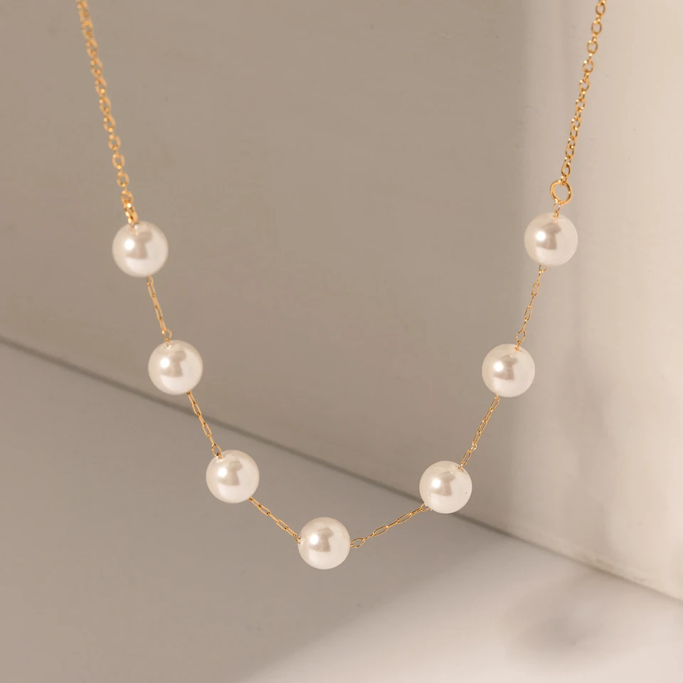 Collier Plaqué Or 18 Carats Avec Pendentif Perle D'eau Douce Et Zirconium - Neuf