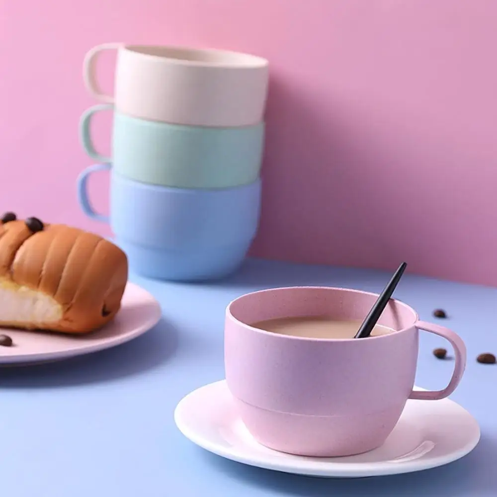 Description Picture 6 of itemWheat Straw Milk Cup European Style Coffee Tea Mug Simple Breakfast Drinking Cup Eco-friendly Drinkware