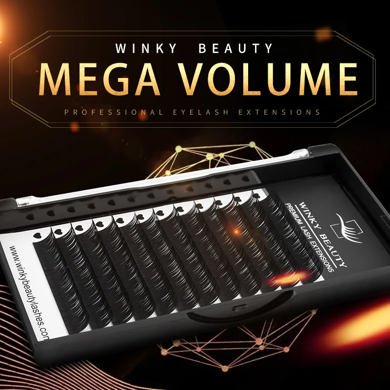 

Winky Beauty Individual Eyelashes Extension Silk Long/Short/Lower Lashes Matte Black Russian Volume Eyelashes