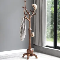 Coat Rack Freestanding Wood Coat Tree Rack with 8 Hooks,Creative Design Tree Branch-look, Standing Coat Rack Clothes Hanger 1