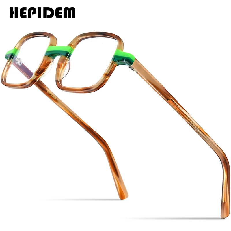 

HEPIDEM Multicolor Acetate Glasses Frame Men Retro Square Eyeglasses Women Myopia Optical Prescription Spectacles Eyewear 9246