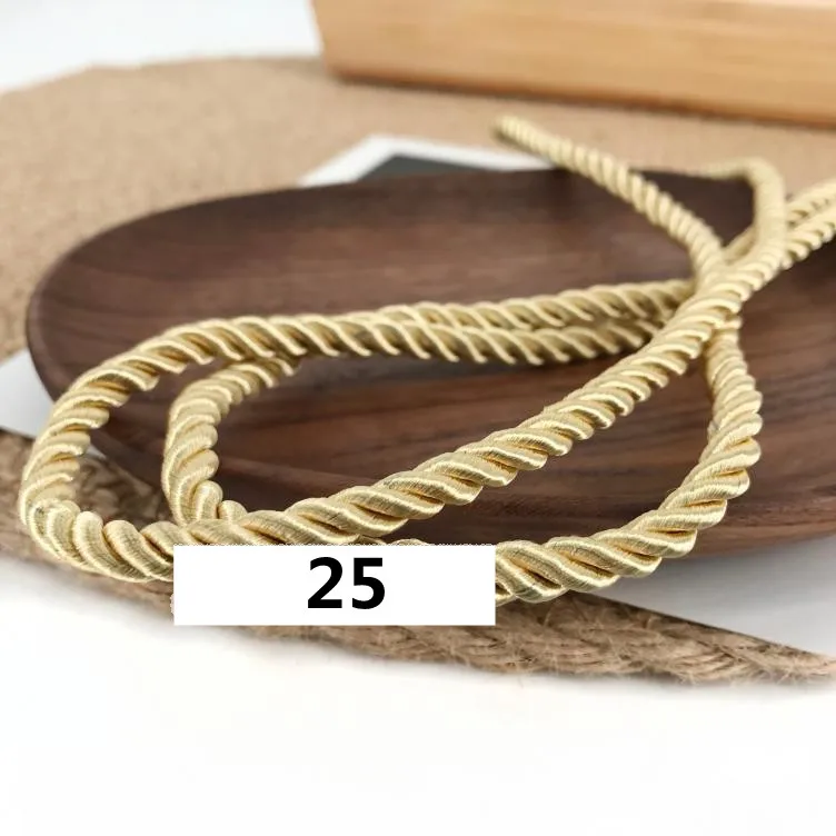 5m 3mm Three-Strand Colorful Polypropylene Rope for Rustic Home Decor & DIY Projects