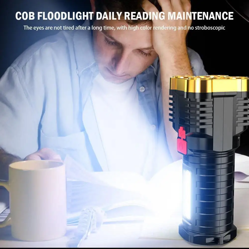 

5 LED Light Rechargeable LED Flashlight Torch Outdoor Camping Strong Lamp Lantern Waterproof Tactical Led Light Portable Light