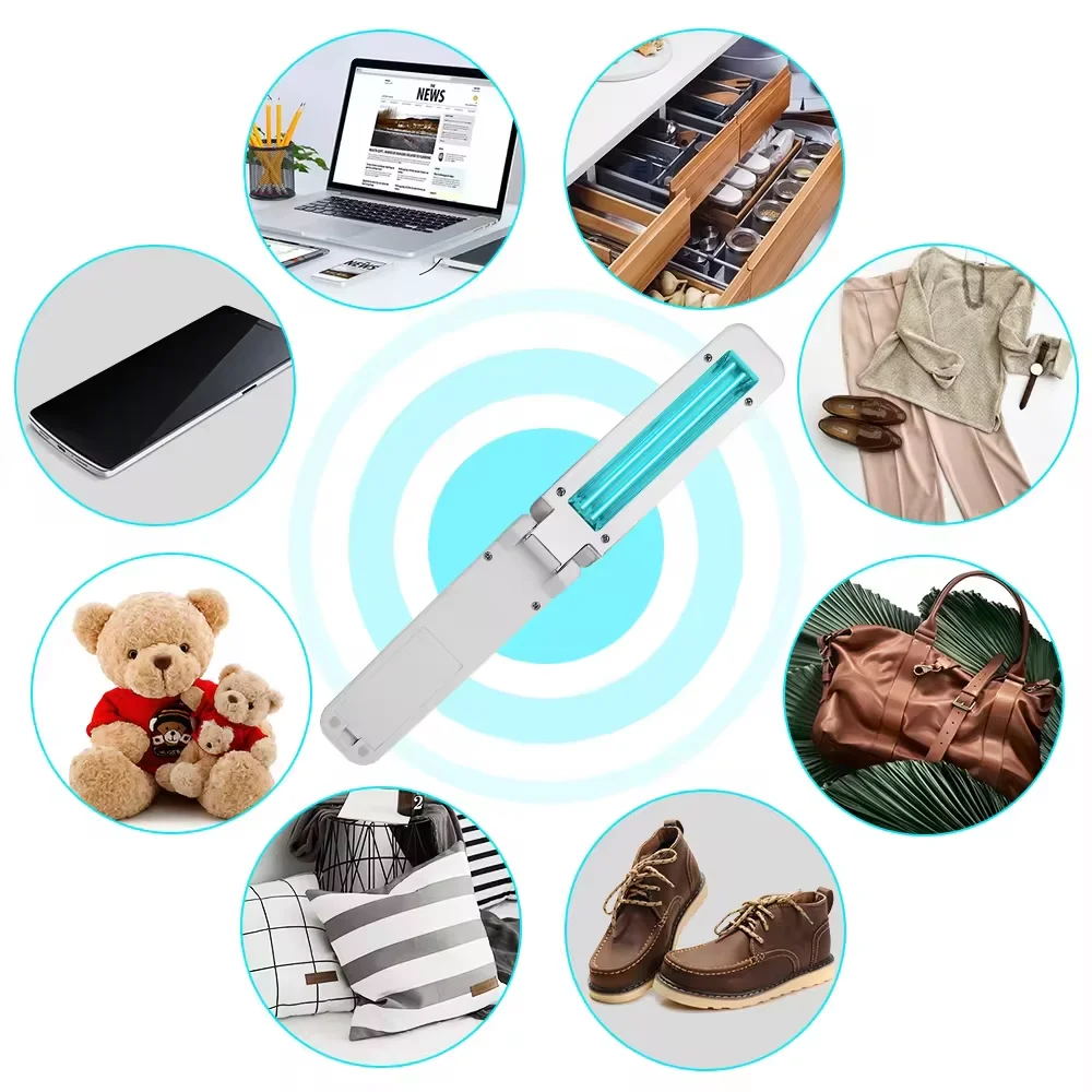 UV Sterilization Lamp Germicidal Lampe Sterilization Handheld Lamp USB Powered UV UVC Quartz Lamp Sensor Sterilization Ultraviolet Light Disinfectant uv disinfection lamp