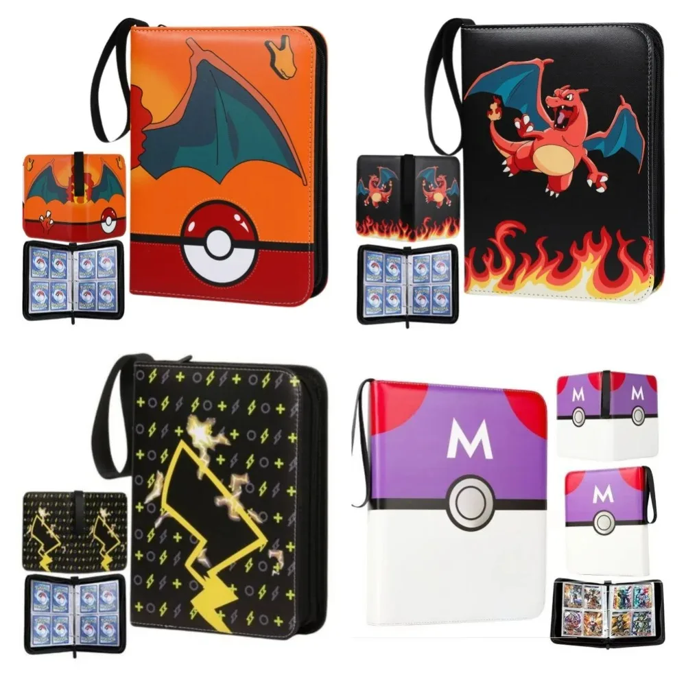 Card Album 400 Pocket Monster Card Album Picchu Card Clip Anime Album Classic Portable Storage Book Pocket Monster Children's