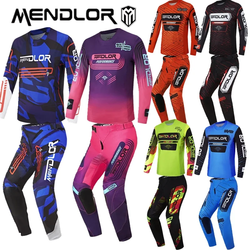 MENDLOR new off-road motorcycle racing suit, mountain bike riding set, breathable quick drying riding suit