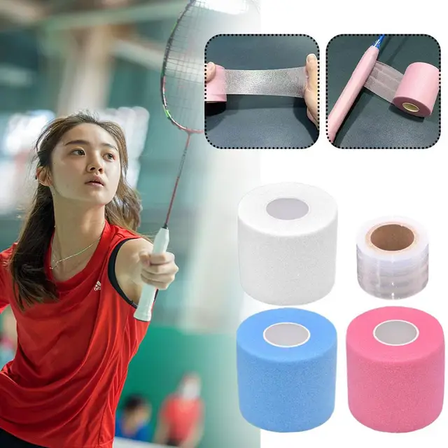 Athletic Sponge Pre Wrap Tape Racket Grip Priming Cushioning Tape Sweat Absorbing Bandage Anti-slip Tennis Badminton Grip Tape 4