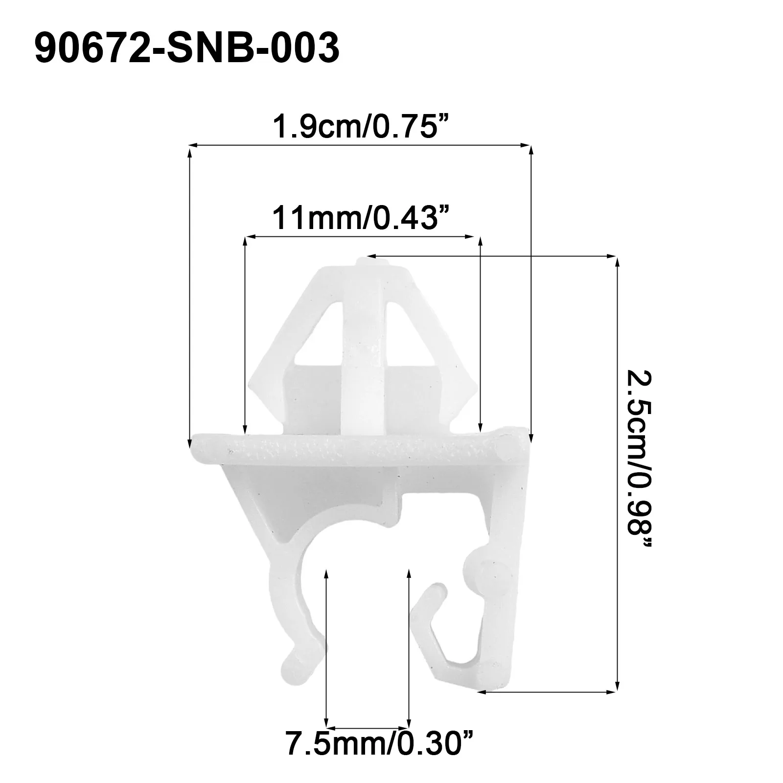 Рисунок 4 - Клипсы пластиковые белые 90672-SNB-003