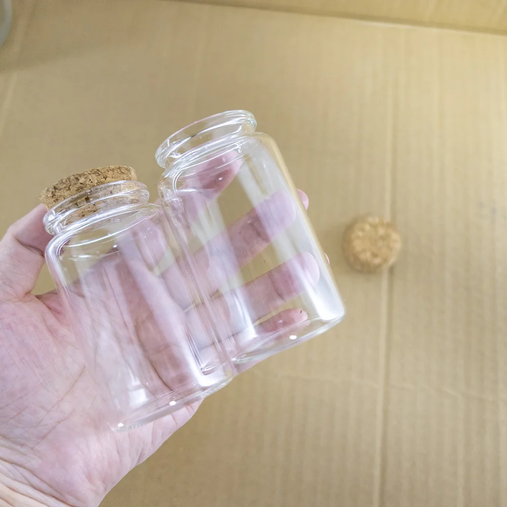 90ml 맞춤형 공예 바이알 거친 곡물 밀폐 용기 리필 가능 여행 항아리 크리스마스 장식 선물 병 24 개