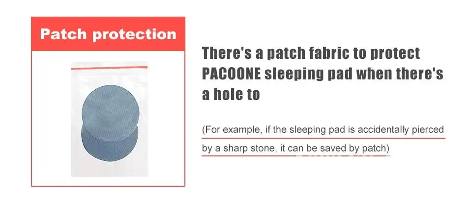 Description Picture 4 of itemPACOONE Outdoor Sleeping Pad Camping Inflatable Mattress Built-in Pump Ultralight Air Cushion Travel Mat With Headrest For Trave