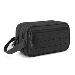 Enhanced Title: Stylish Men's Travel Toiletry Bag and Cosmetic Organizer (Black)