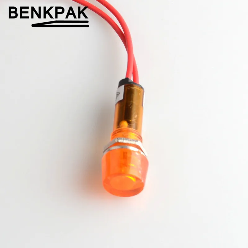 10mm Indicator Pilot Light Signal Light Indicator DC12V AC220V 5pcs led indicator light signal lamp indicator light led light