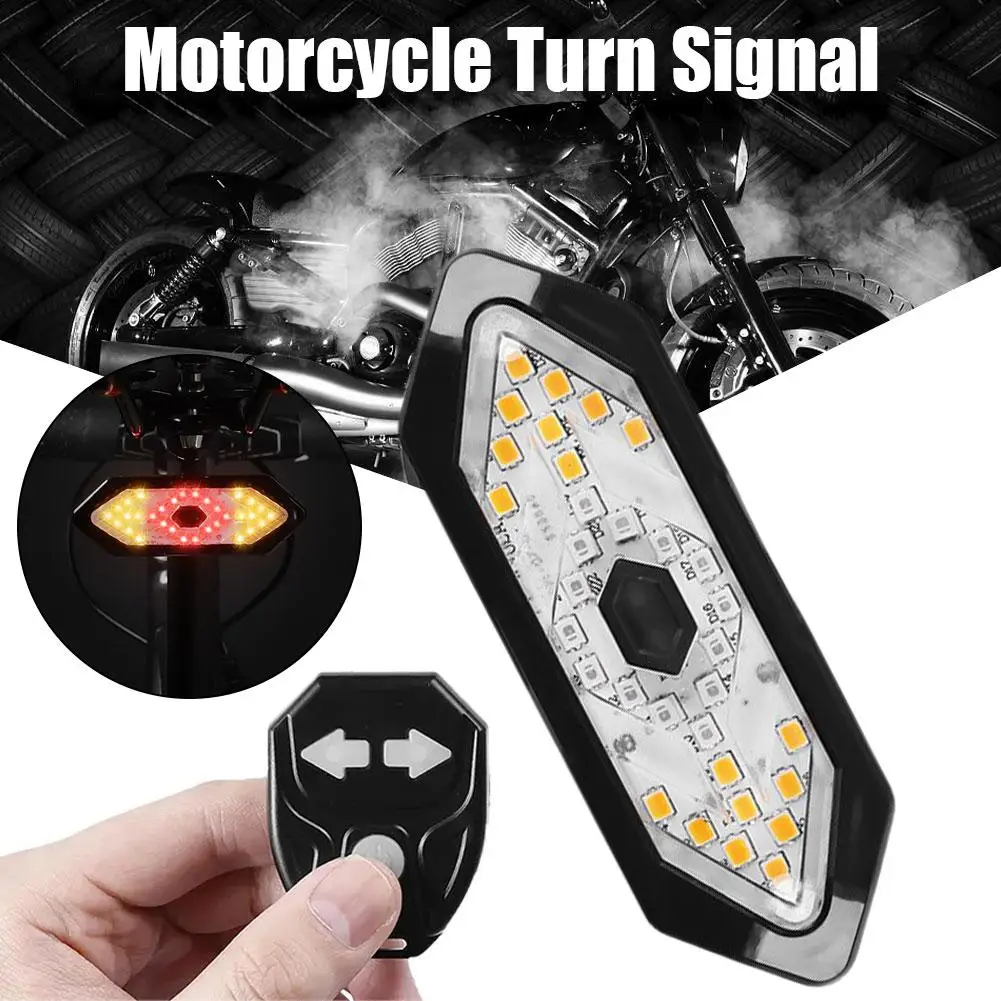 

Motorcycle Taillights Turn Signal Direction Warning Waterproof Accessories Flashing Scooter High Bright Indicator Motorbike C2X8