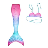 New Kids Adult Swimming Mermaid Tail Girl Mom Cosplay Mermaid Costume Children Party Gift Fantasy Swimsuit with Monofin Fin - Image 2