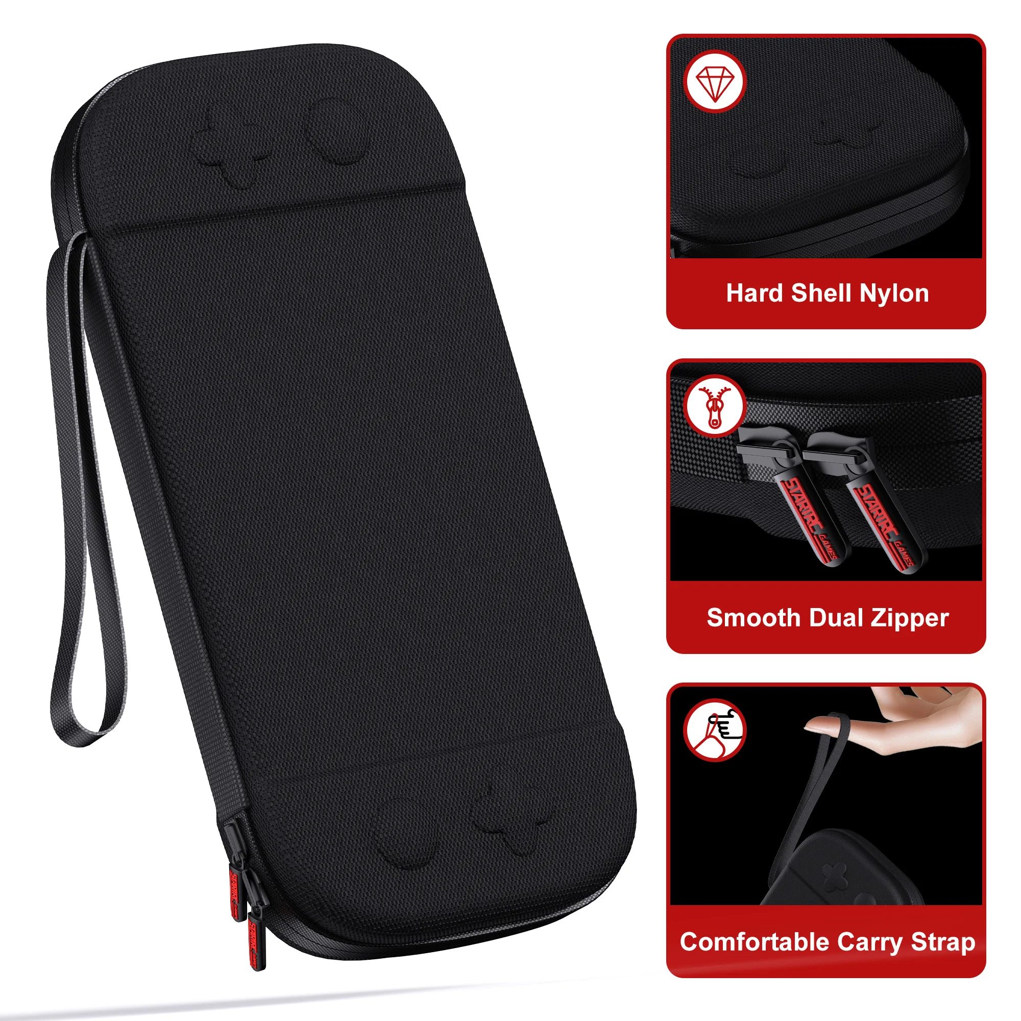 스위치 2 [7.9인치] 2025용 휴대용 케이스 - 보호용 하드 쉘 휴대용 여행용 케이스 파우치