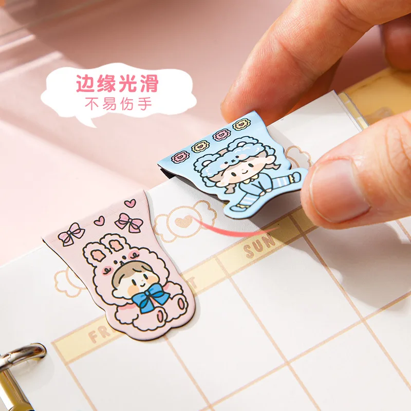 Magnetic Bookmark 10 pcs/pack Kawaii Girls Animals Cartoon Creative Stationery