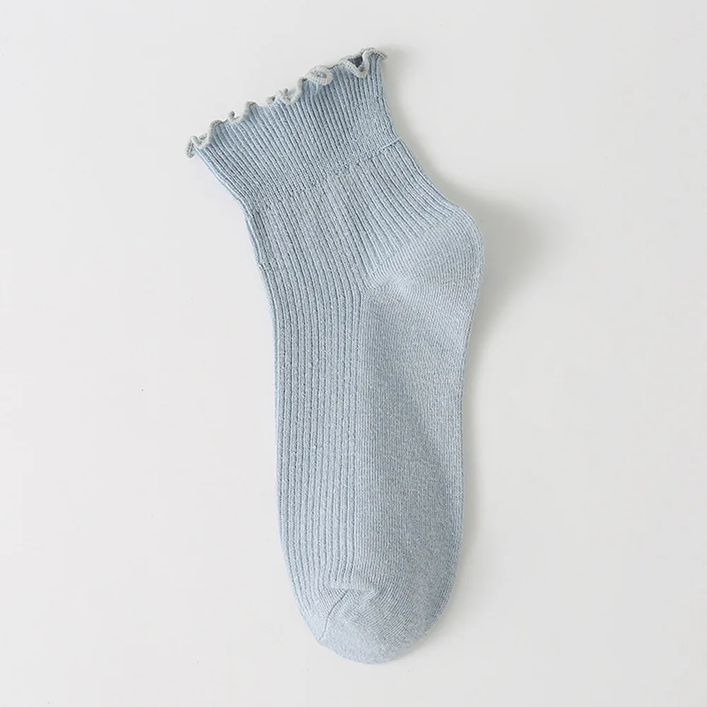 blue ruffle socks