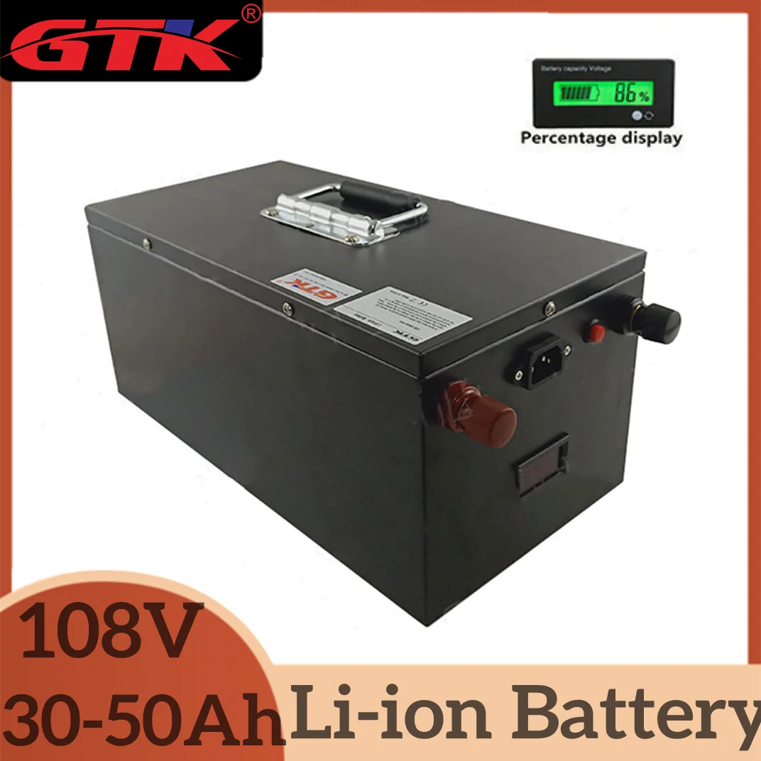

GTK Rechargeable 30S 108V 30Ah 40Ah 50Ah 80Ah Lithium Ion Battery for High Power 5000W Electric Motorcycles Sightseeing Vehicle