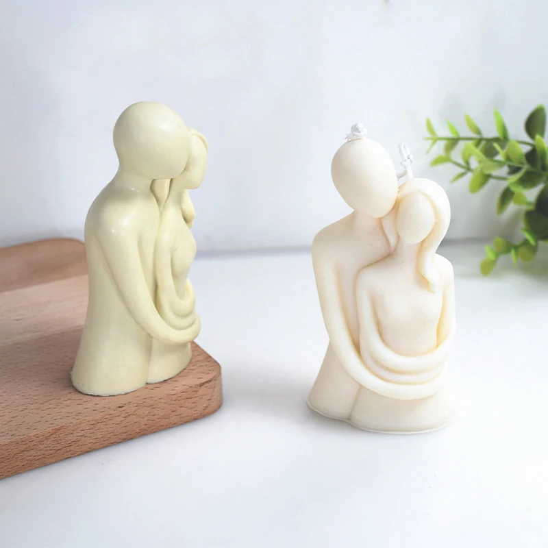 Grand moule à bougie en Silicone, Portrait de Couple romantique 3D, Art de  sculpture, aromathérapie, plâtre, décoration de maison, cadeau de mariage -  AliExpress