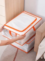 1PC large capacity clothing storage bag foldable large mobile bag Moving mobile storage bag Dust cleaning bedroom living room 2