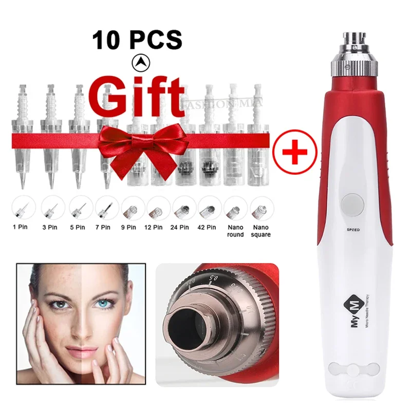 Dr Pen Set Professional Microneedling Pen Wireless Electric Skin Bb Cream Glow Microneedling Device Tattoo Needles Strumento Facciale