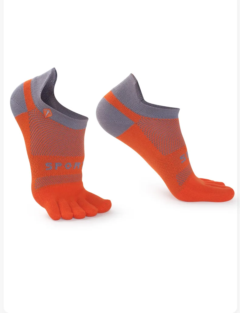 1 Paar Coolmax Toe Bootssocken für Herren, atmungsaktive Baumwolle, Bonbonfarben, schnell trocknend, schweißableitend, Fünf-Finger-Radsport-Sportsocken – Detail 8