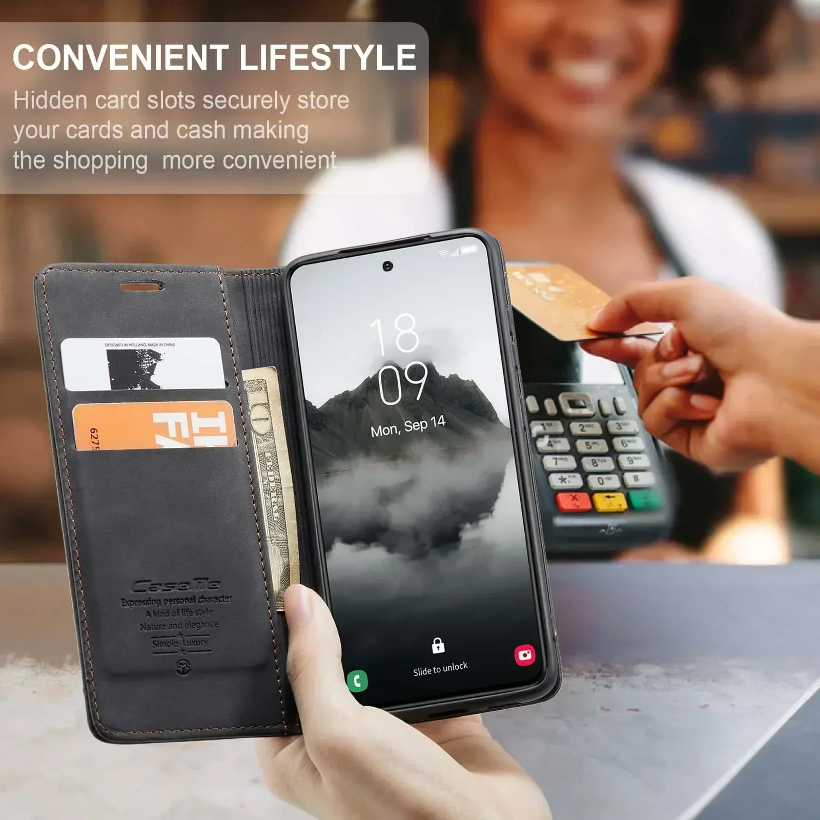 Premium Flip Leather Card Wallet Cover - Versatile Luxury Phone Case