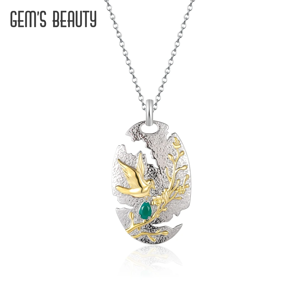 Bird Branch Silver Necklace Sterling Silver Necklace Birds Real