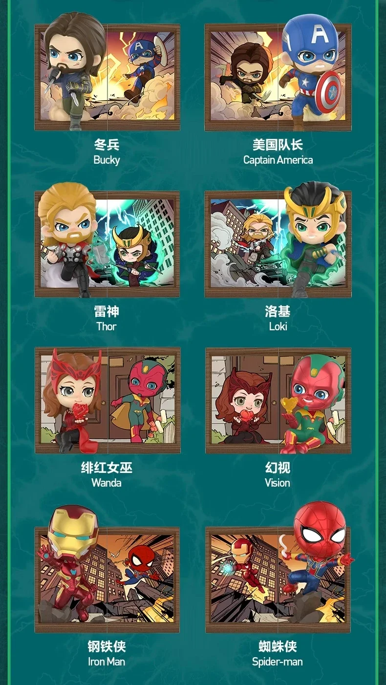 thumbnail image 1 of Marvel Photo Frame Series Blind Box Fashion Anime Mysterious Box Toys Cartoon Room Decoration Children Birthday Gift, 1 of 5