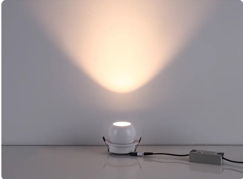 Description Picture 3 of itemCIR98 Rotating Embedded LED Downlights 7W 9W 12W 15W 20W COB Ceiling Spotlights Anti Glare Tube Lamp AC90-260V For Home