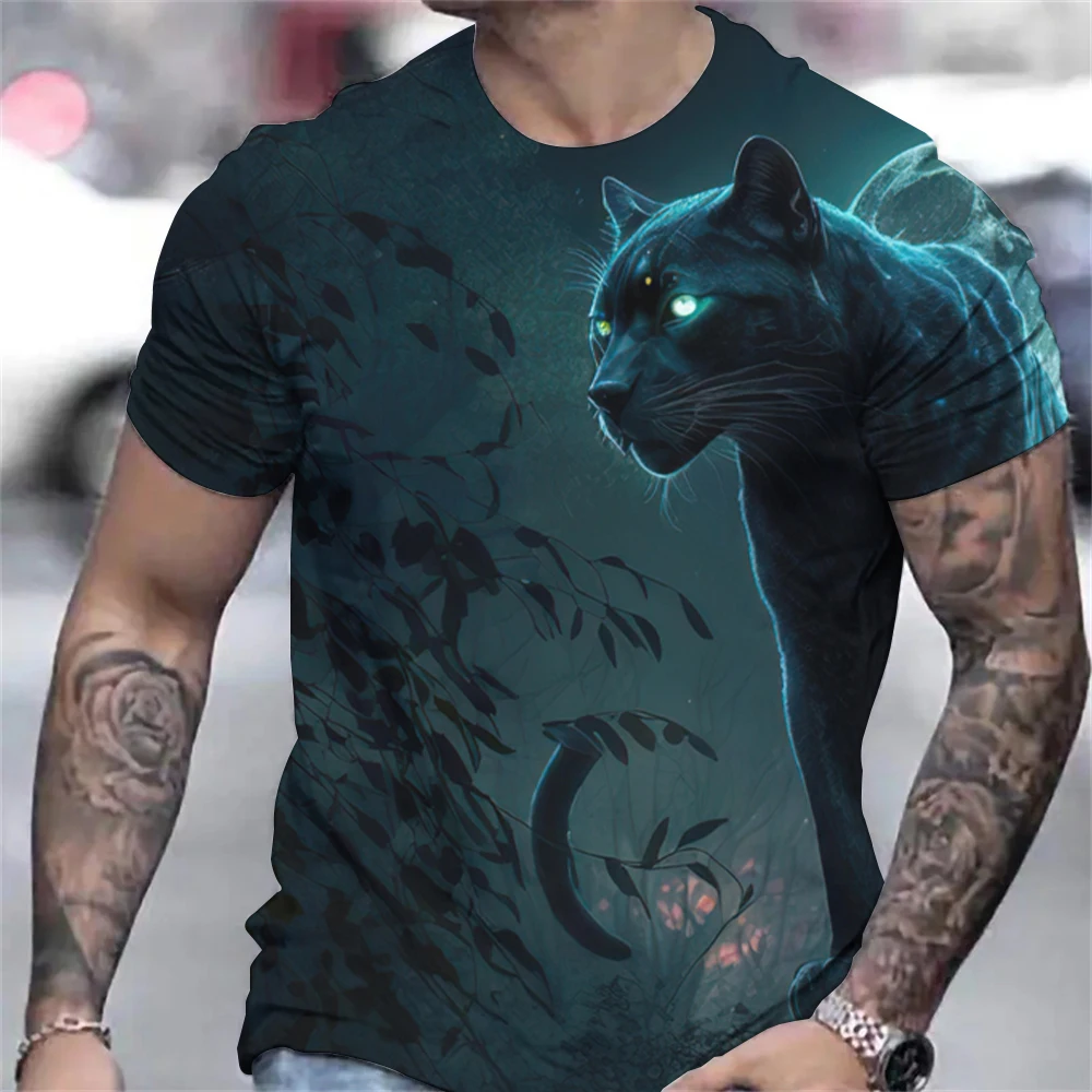 Camiseta Degradada Con Estampado 3d Para Hombre, Mezcla De N