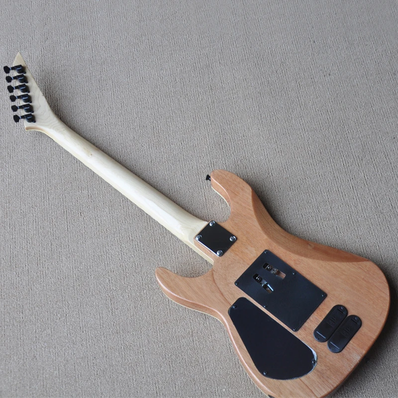 Double Shake 24 Electric Guitar Wood Color Tiger Veneer Factory Direct Delivery OTGT-2071