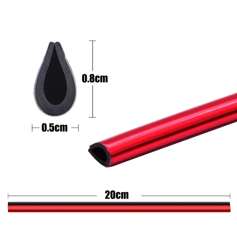 Car Air Conditioner Outlet Decorative U Shape Moulding Trim Decor Strips Car Styling Door Edge Corner Protector 10PCS 20cm