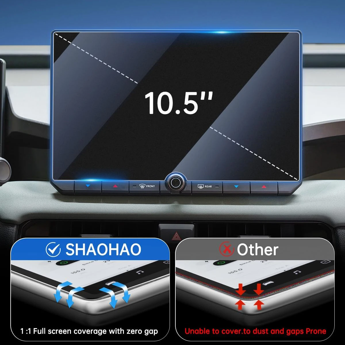2026년형 토요타 RAV4 네비게이션 HD용 10.5인치 강화유리 스크린 보호필름
