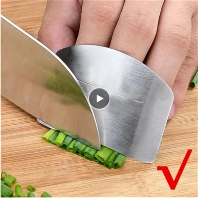 Kitchen Tool Accessories Stainless Steel Finger Guard Safety Vegetable Cutter Hand Guard Tool Kitchen Cut Finger Protector