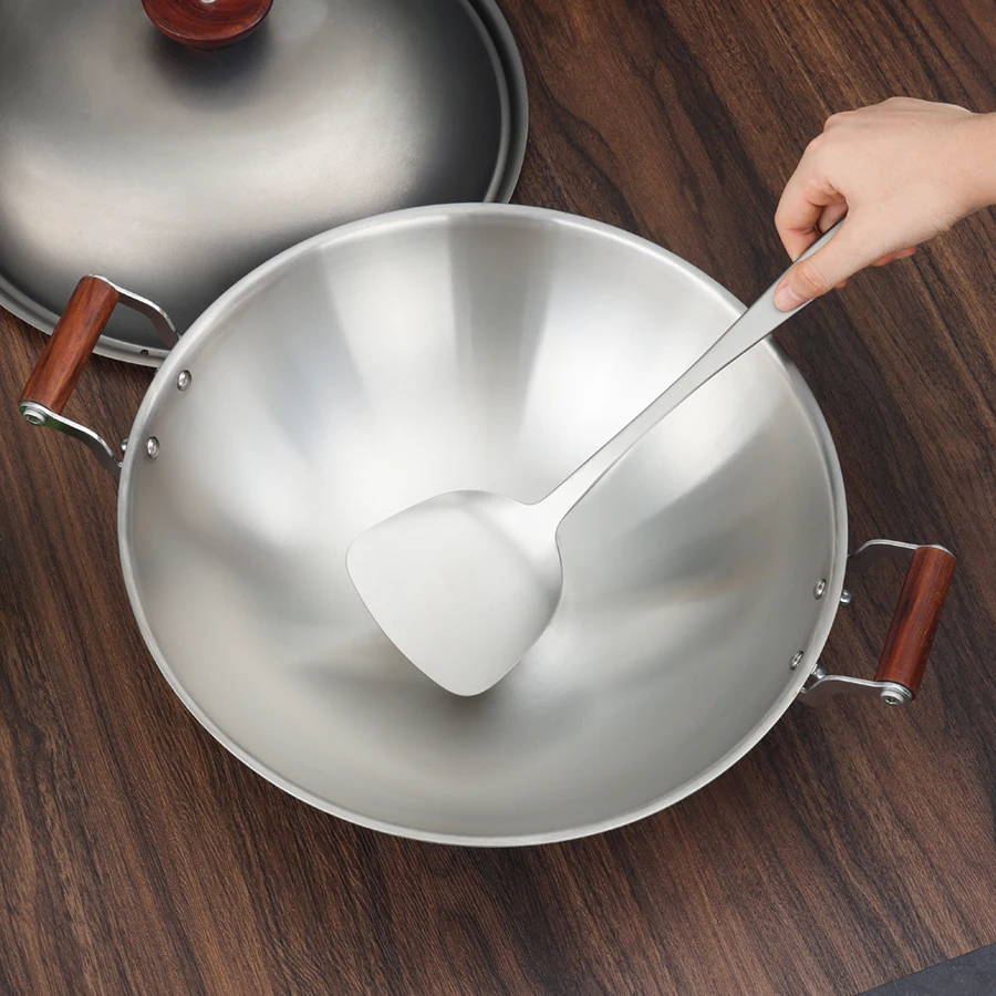 Keith Pure Titanium Household Outdoor Spatula Long Handle Thickened Integrated Molding Lightweight Titanium Spatula Kitchen