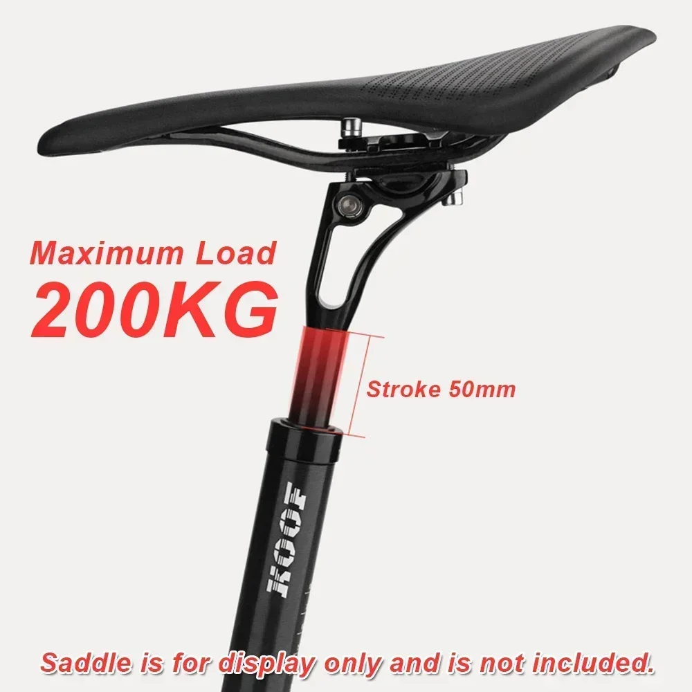 초경량 알루미늄 합금 MTB 서스펜션 시트 포스트 튜브 자전거 시트 포스트 27.2/30.9/31.6mm 충격 흡수 장치 댐핑 자전거 시트 튜브