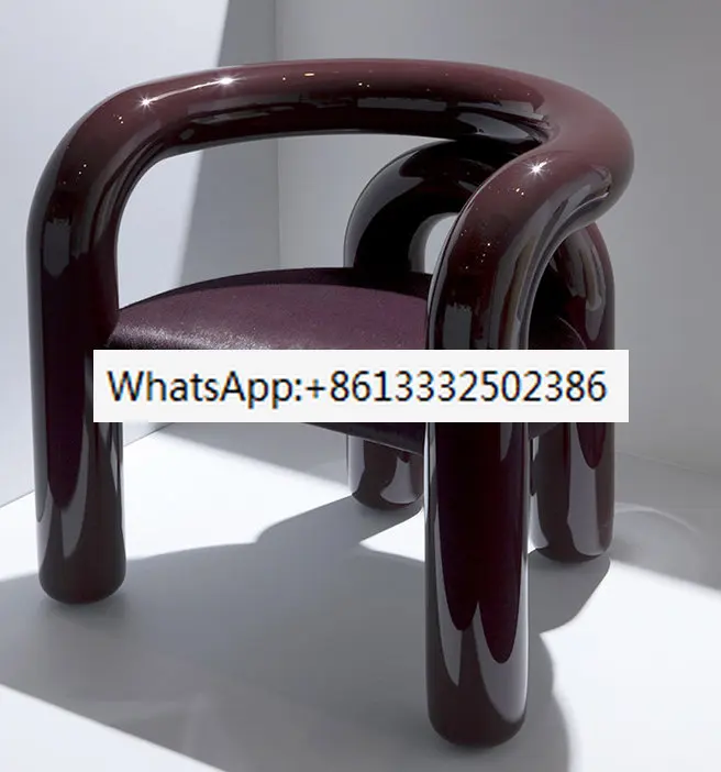 

Nordic Modern Creative Glass Armchair Single Leisure Chair Living Room Home Couch