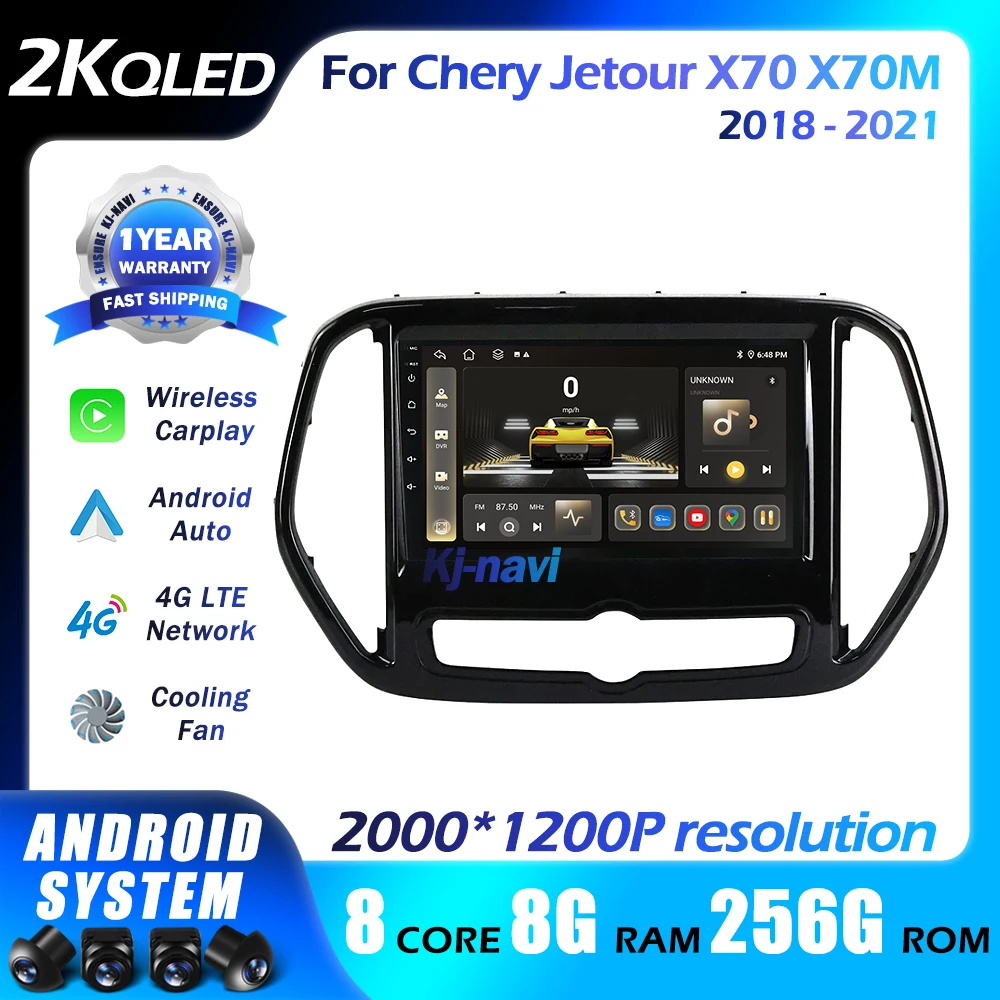 QLED Screen Android 14 For Chery Jetour X70 X70M Car Radio Multimedia Navigation Stereo Head Unit 360 camera 4G Wifi car multimedia player,car radio,navigation multimedia accessories