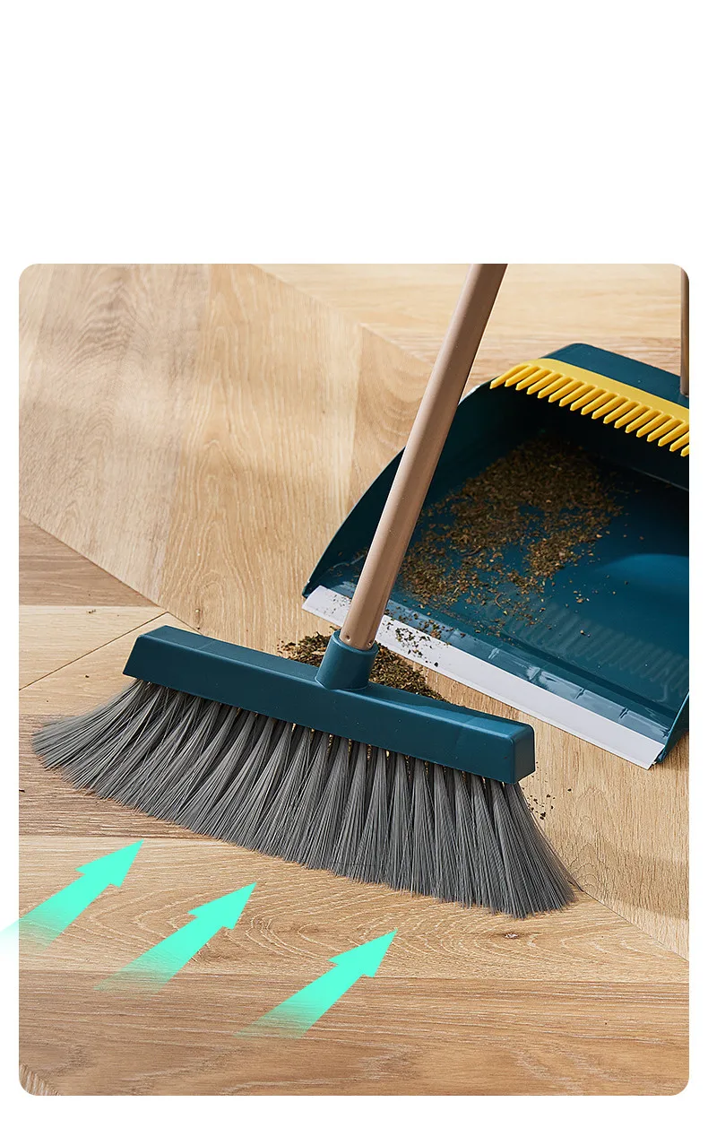 New Dust Broom Set Magic Home Cleaning Pan Brush Garbage Scoop and Dustpan  Floor Shovel Grabber Wiper Hair Silicone House Sweepe