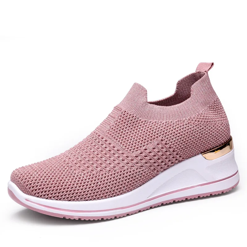 TSTCTB Sneakers for Women 2022 Spring and Summer New Solid Color Interior Height Thick Bottom Breathable Casual Shoes for Women