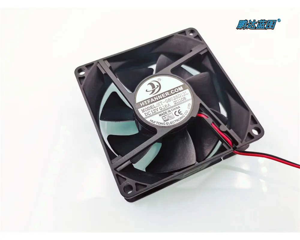 New Silent 8025 Dual Ball Bearing 8CM Cm 12V Low Rotation 1414 Computer Chassis Cooling Fan 80*80*25MM 6cm 6015 silent dual ball cooling fan 12v 0 18a ym1206phb1 2 wire