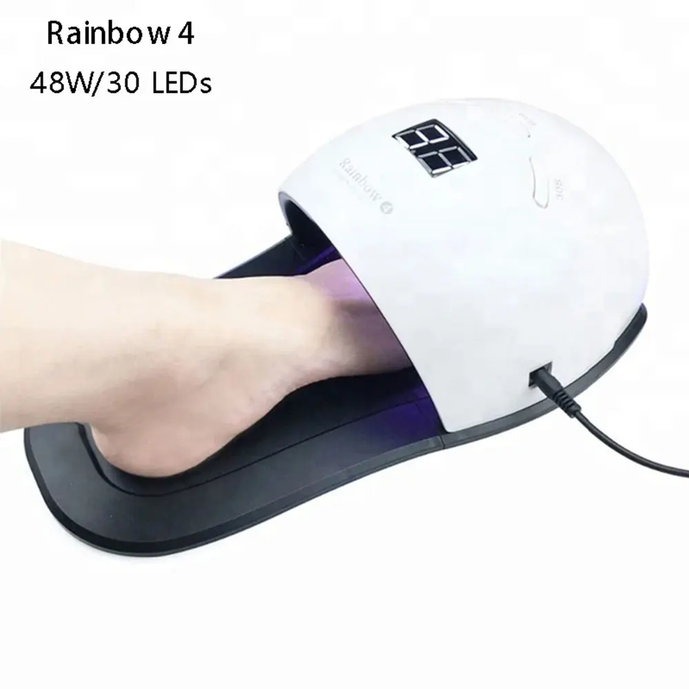 48W LED UV 매니큐어 램프 발톱용 전문 네일 드라이어 휴대용 젤 네일 폴..