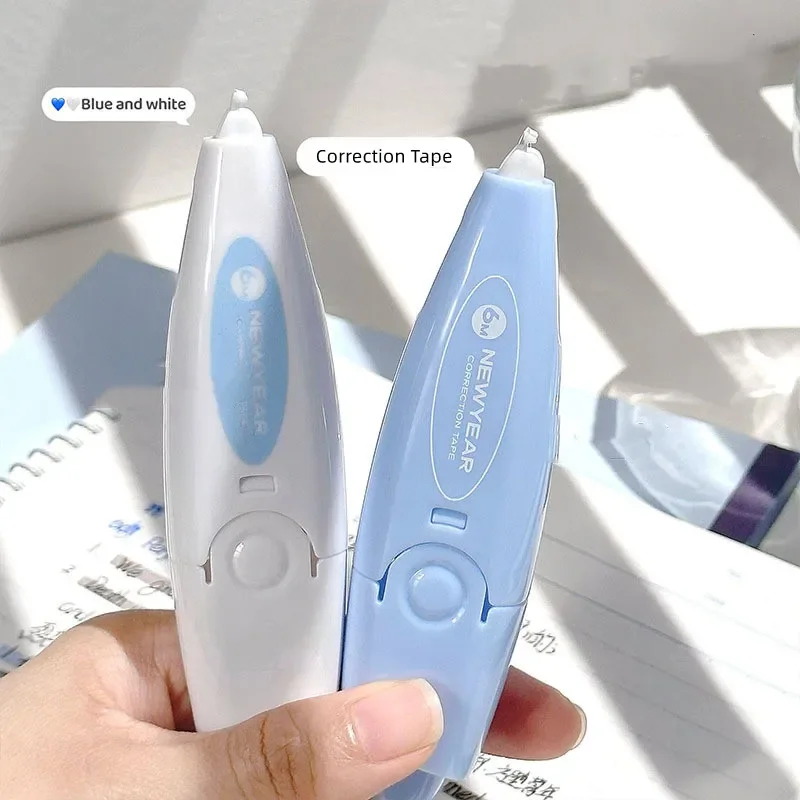 1 Piece Simplicity Correction Tape Blue White Solid Color Series Stationery Correction Tape for Kids School