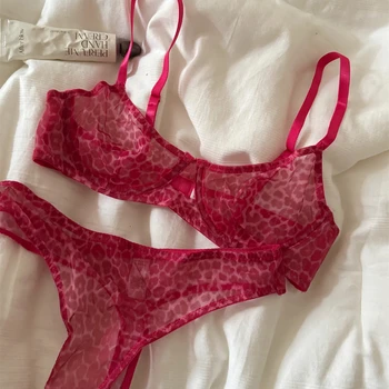 Alternative view of "Colette" Sexy French Leopard-Print Bra & Cheeky Panty Set