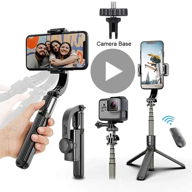 Gimbal Stabilizer For iPhone Android Cell Mobile Phone Cellphone Smartphone Action Camera Handle Grip Selfie Stick Video Tripod